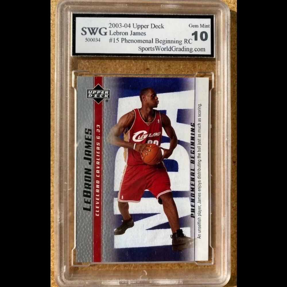 2003 Lebron James Upper Deck Phenomenal graded 10